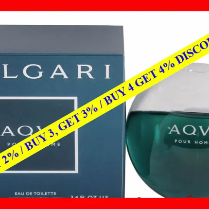 Bvlgari Aqua By For Men. Eau De Toilette Spray 3.4 Ounces