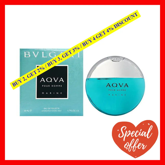 Bvlgari Aqua Marine By For Men. Eau De Toilette Spray 1.7-Ounces