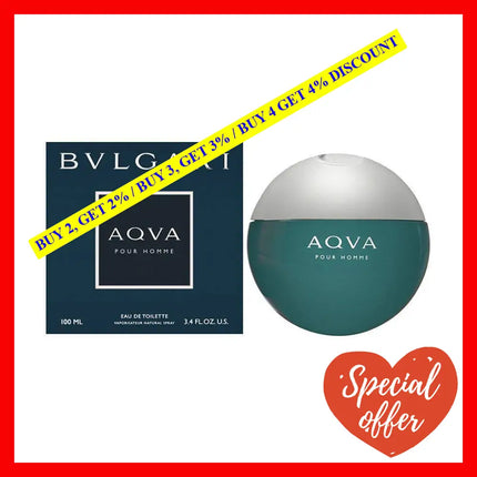 Bvlgari Aqva By For Men - 3.4 Oz Edt Spray