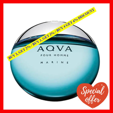Bvlgari Aqva Marine Edt Spray Eau De Toilette 1.7 Oz 50 Ml For Men