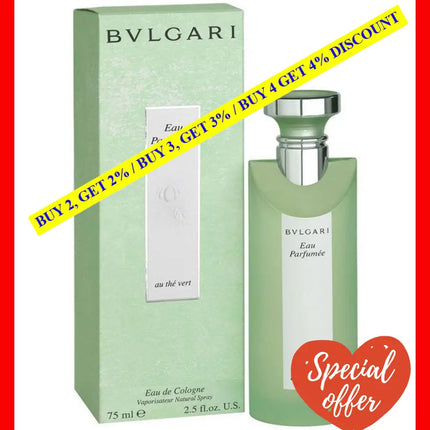 Bvlgari Eau Perfume Au The Vert De Colognes Spray 2.5 Ounce