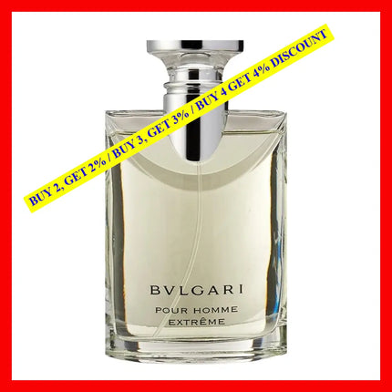 Bvlgari Extreme Eau De Toilette For Men 3.4 Oz / 100 Ml