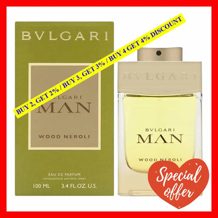 Bvlgari Man Wood Neroli By For Men - 3.4 Oz Edp Spray