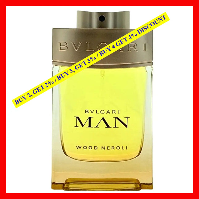 Bvlgari Man Wood Neroli Eau De Parfum For Men 3.4 Oz / 100 Ml