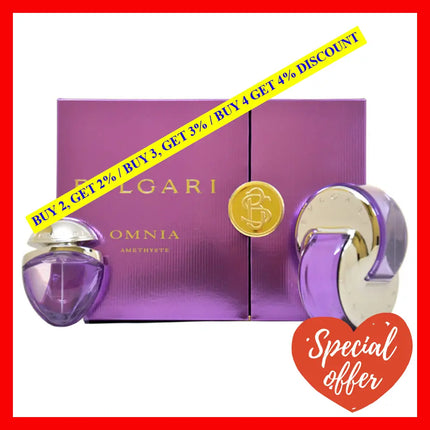 Bvlgari Omnia Amethyste By For Women - 2 Pc Gift Set 2.2Oz Edt Spray 0.5Oz