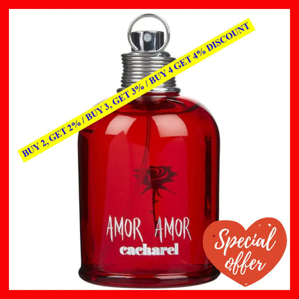 Cacharel Amor Eau De Toilette For Women 3.4 Oz / 100 Ml