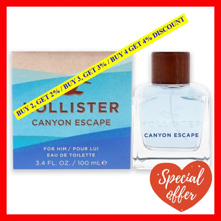 Canyon Escape By Hollister For Men - 3.4 Oz Edt Spray