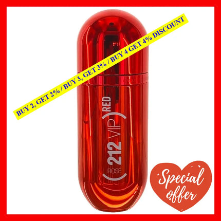 Carolina Herrera 212 Vip Rose Red Eau De Parfum For Women 2.7 Oz / 80 Ml