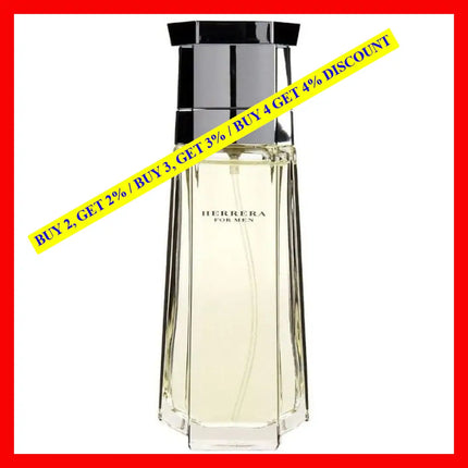 Carolina Herrera For Men (Tester) Edt Tester With Cap Ml Spray 3.4 Oz / 100 Ml
