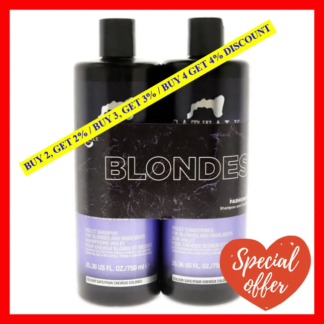 Catwalk Fashionista Kit By Tigi For Unisex - 2 Pc 25.36 Oz Shampoo 25.00 Conditioner