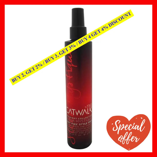 Catwalk Straight Collection Sleek Mystique Fast Fixx Style Prep By Tigi For Unisex - 9.13 Oz Styling