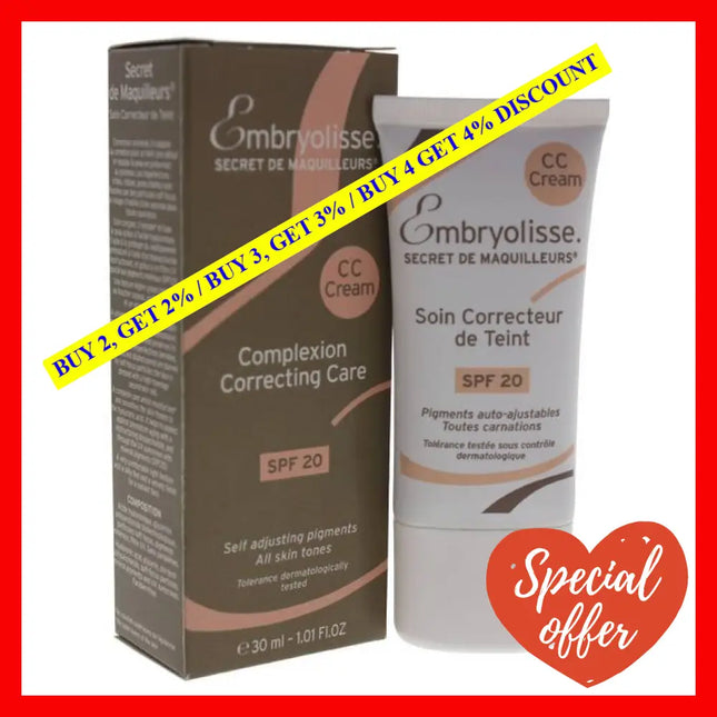Cc Cream Complexion Correcting Care Spf 20 By Embryolisse For Women - 1 Oz Makeup