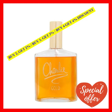 Charlie Gold By Revlon For Women - 3.4 Oz Edt Spray
