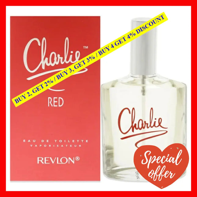 Charlie Red By Revlon For Women - 3.3 Oz Edt Spray