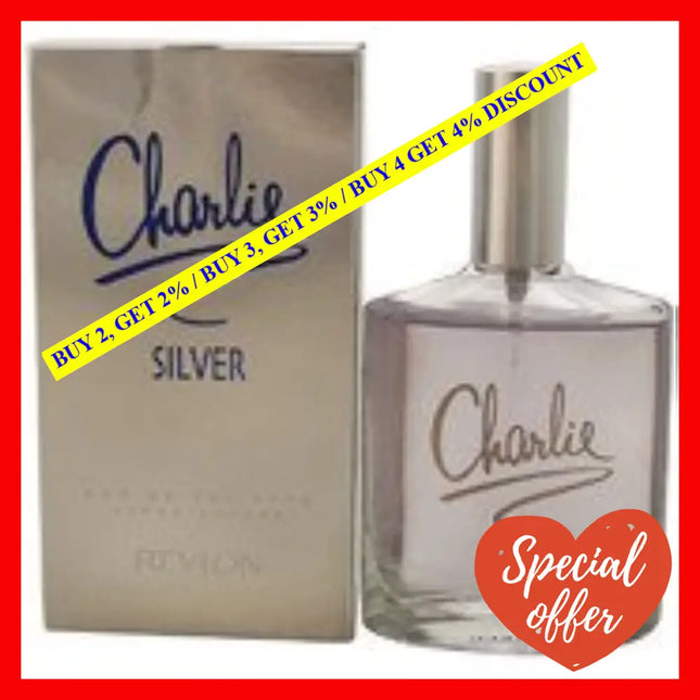 Charlie Silver By Revlon For Women - 3.4 Oz Edt Spray
