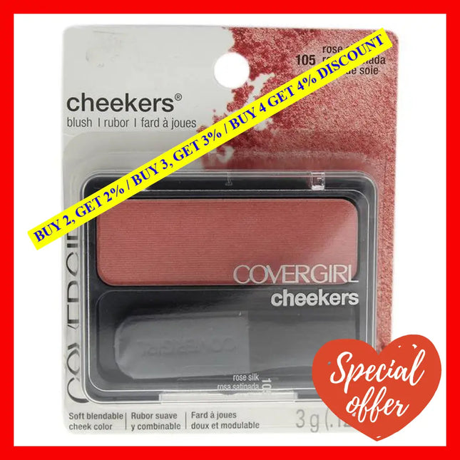Cheekers Blush - 105 Rose Silk By Covergirl For Women 0.12 Oz