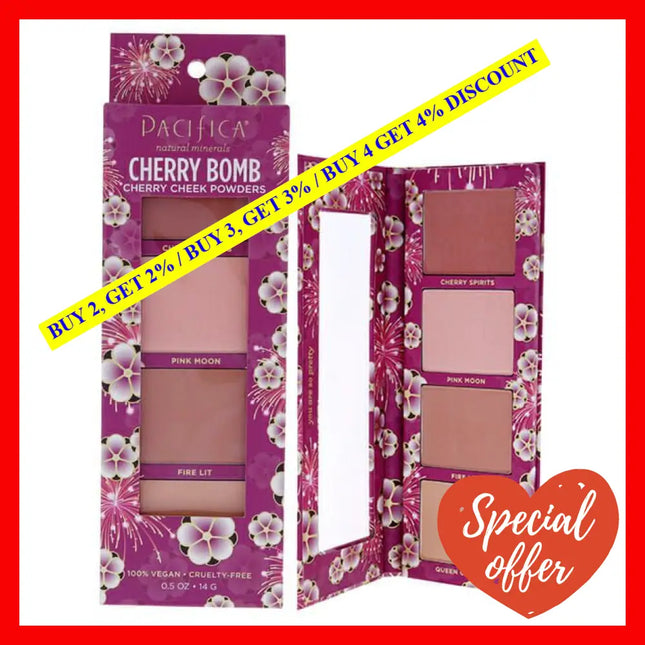 Cherry Bomb Cheek Powders By Pacifica For Women - 0.5 Oz Blush