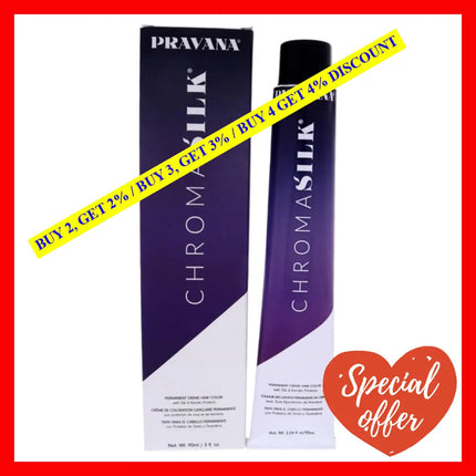 Chromasilk Creme Hair Color - 4.3 Golden Brown By Pravana For Unisex 3 Oz