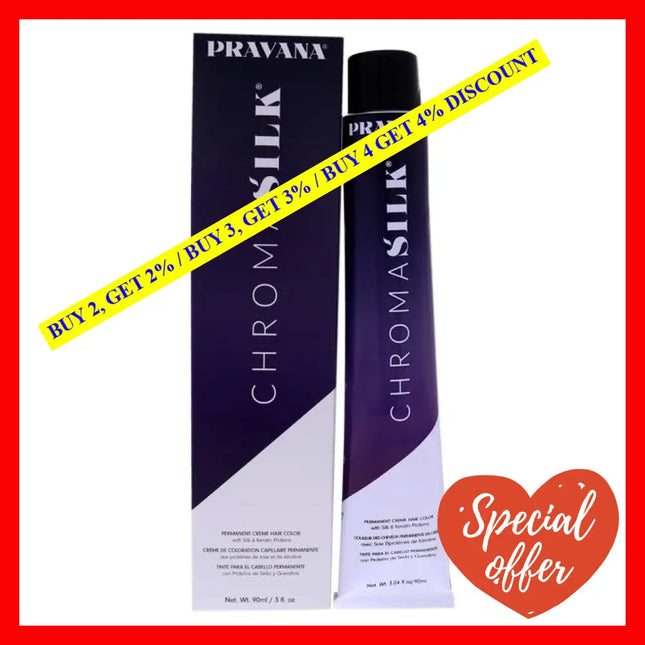 Chromasilk Creme Hair Color - 5.11 Light Intense Ash Brown By Pravana For Unisex 3 Oz