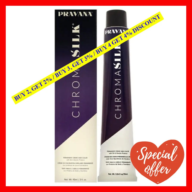 Chromasilk Creme Hair Color - 5.37 Ligh Golden Violet Brown By Pravana For Unisex 3 Oz