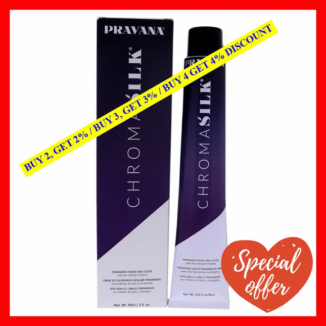 Chromasilk Creme Hair Color - 5.66 Light Intense Red Brown By Pravana For Unisex 3 Oz