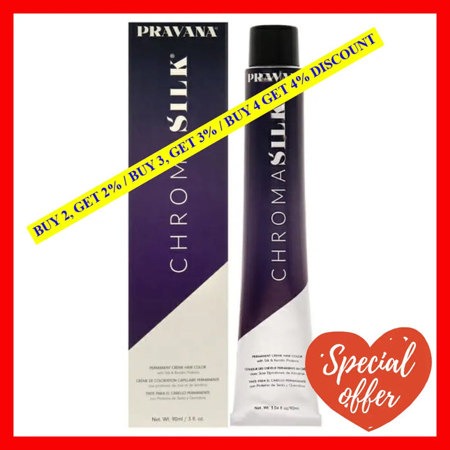 Chromasilk Creme Hair Color - 6Ntgv-6Nt37 Dark Neutral Golden Violet Blonde By Pravana For Unisex 3