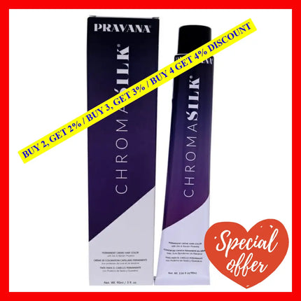 Chromasilk Creme Hair Color - 7.11 Intense Ash Blonde By Pravana For Unisex 3 Oz