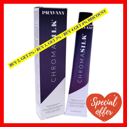 Chromasilk Creme Hair Color - 7.7 Light Violet Blonde By Pravana For Unisex 3 Oz