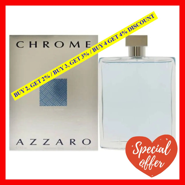 Chrome By Azzaro For Men - 6.8 Oz Edt Spray