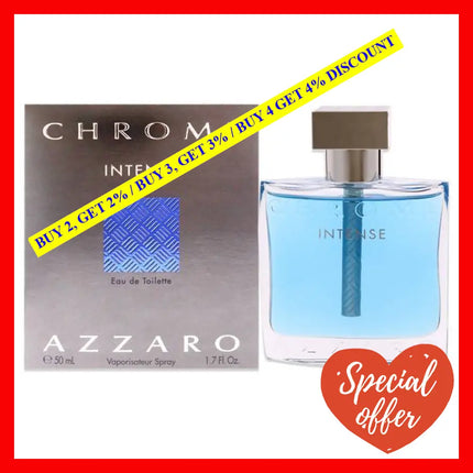 Chrome Intense By Azzaro For Men - 1.7 Oz Edt Spray