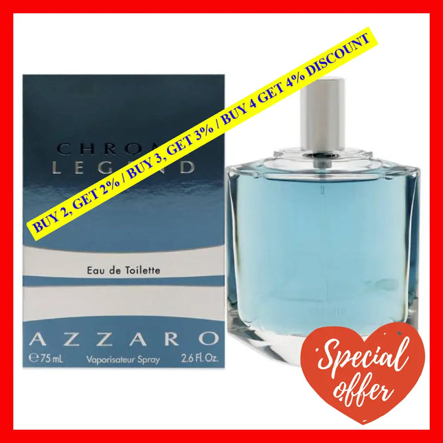 Chrome Legend By Azzaro For Men - 2.6 Oz Edt Spray