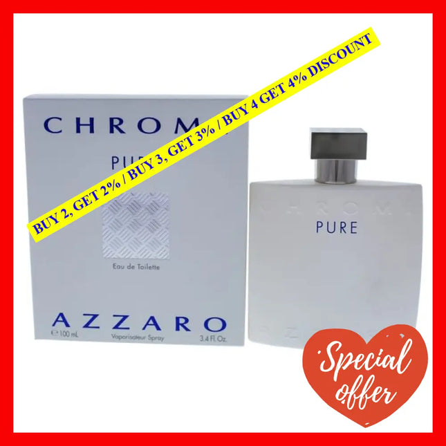 Chrome Pure By Azzaro For Men - 3.4 Oz Edt Spray