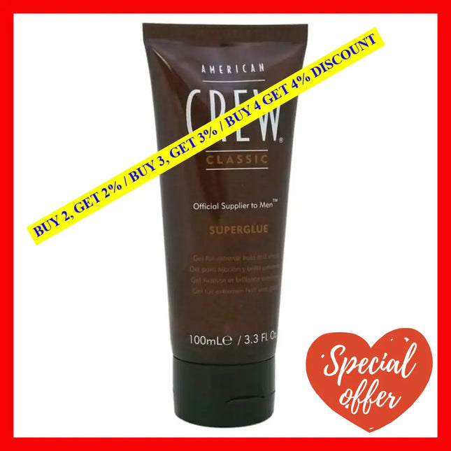 Classic Superglue Hair Gel By American Crew For Men - 3.3 Oz