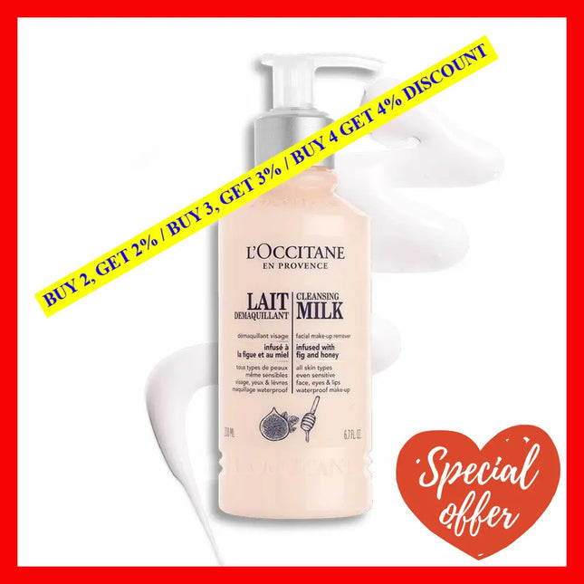 Cleansing Milk Facial Make-Up Remover By Loccitane For Unisex - 6.7 Oz Cleanser