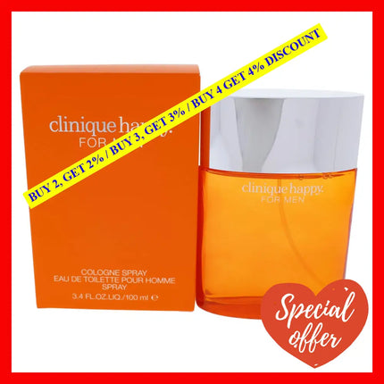 Clinique Happy Cologne Spray By For Men - 3.4 Oz Edt