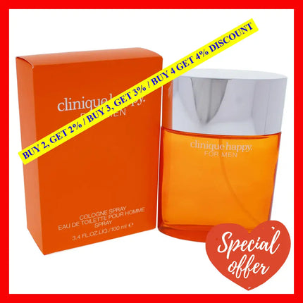 Clinique Happy Cologne Spray By For Men - 3.4 Oz Edt