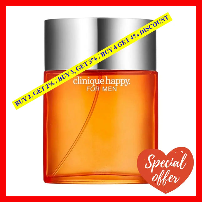 Clinique Happy Eau De Toiletteand For Men 3.4 Oz / 100 Ml