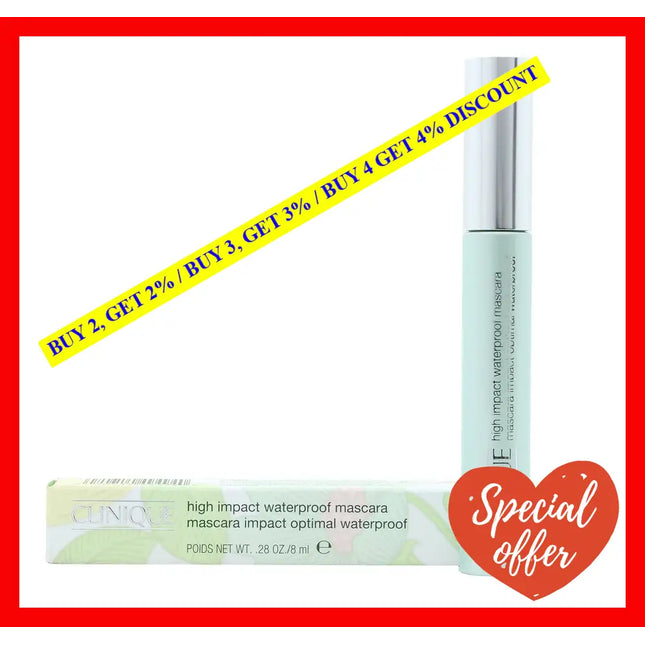 Clinique High Impact Water Proof Mascara For Women Black 0.28 Ounce