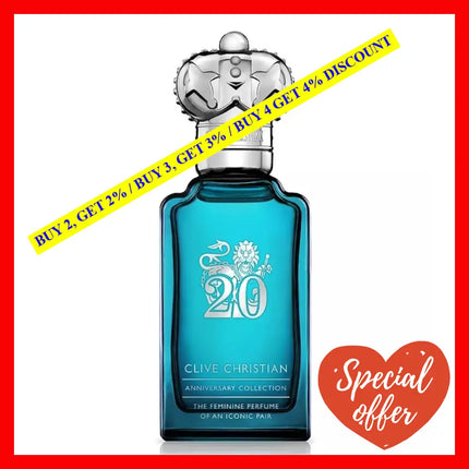 Clive Christian 20Th Anniversary Iconic Feminine 1.7Oz - 50Ml 20% Perfume Conc. Spray For Women