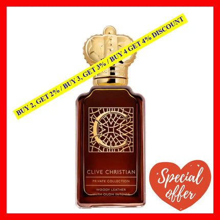 Clive Christian C Woody Leather 20% Perfume Conc. Spray Private Collection For Men 1.7Oz - 50Ml