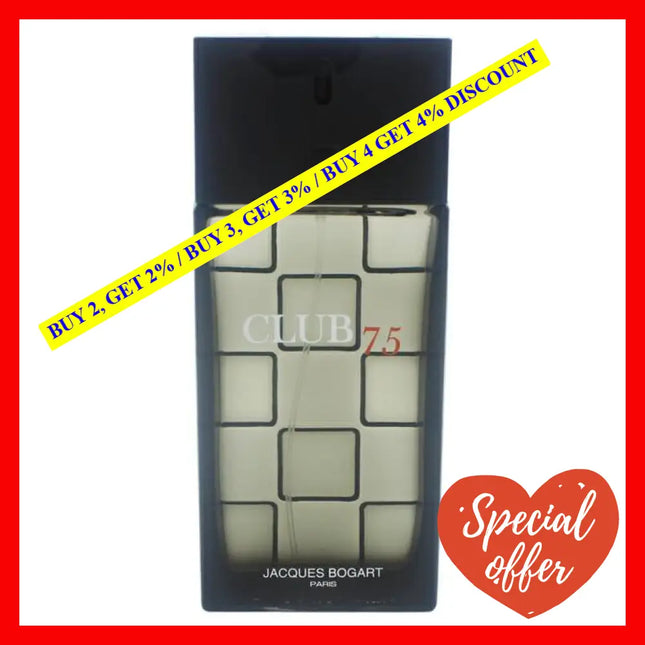 Club 75 By Jacques Bogart For Men - 3.3 Oz Edt Spray (Tester)