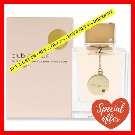 Club De Nuit By Armaf For Women - 3.6 Oz Edp Spray