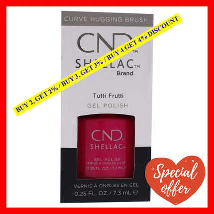 Cnd Shellac Nail Color - Tutti Frutti By For Women 0.25 Oz Polish