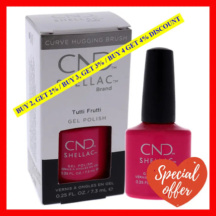 Cnd Shellac Nail Color - Tutti Frutti By For Women 0.25 Oz Polish