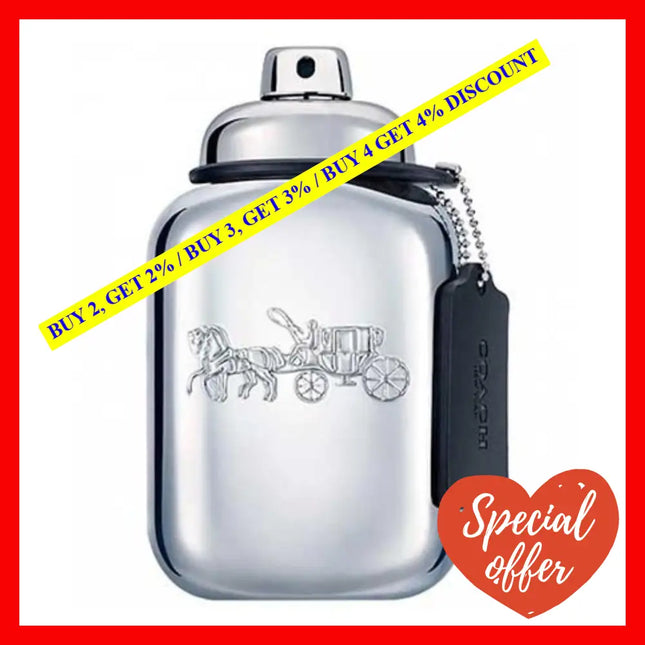 Coach Platinum 2.0 Oz / 60 Ml Eau De Parfum For Men