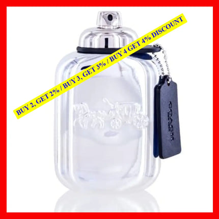 Coach Platinum For Men Eau De Parfum Spray Tester 3.3 Oz (100 Ml) (Men)