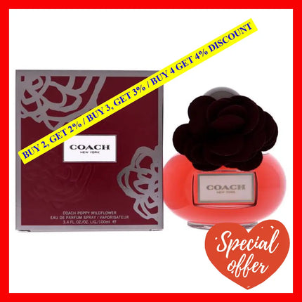 Coach Poppy Wildflower By For Women - 3.4 Oz Edp Spray