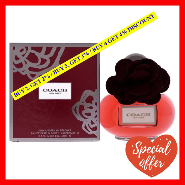 Coach Poppy Wildflower By For Women - 3.4 Oz Edp Spray