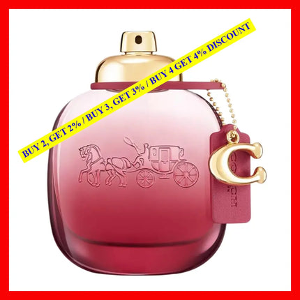 Coach Wild Rose Eau De Parfum For Women 3.0 Oz / 90 Ml