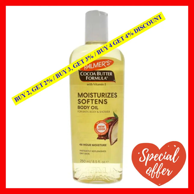 Cocoa Butter Formula With Vitamin E Moisturizing Body Oil By Palmers For Unisex - 8.5 Oz